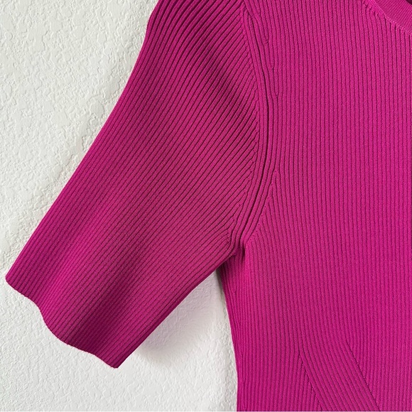 SIMKHAI Kenny Ribbed Bubble Mini Pink Dress SZ M - Picture 7 of 11